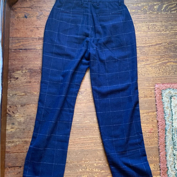 Gap Relaxed Taper Wool Blend Dress pants Men's Plaid New - Picture 8 of 10